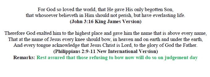"The Bible says..."